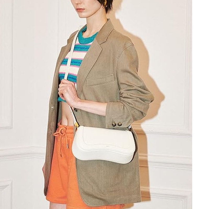New JW PEI Womens Small White Adjustable Strap Joy Shoulder Bag Handbag