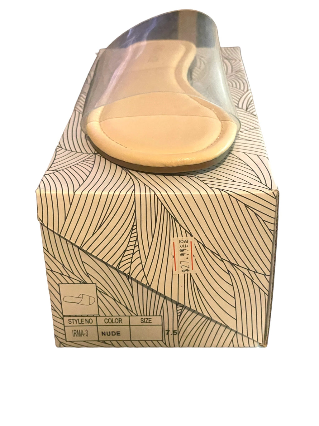 Chase + Chloe Transparent Slides IRMA-3 Nude