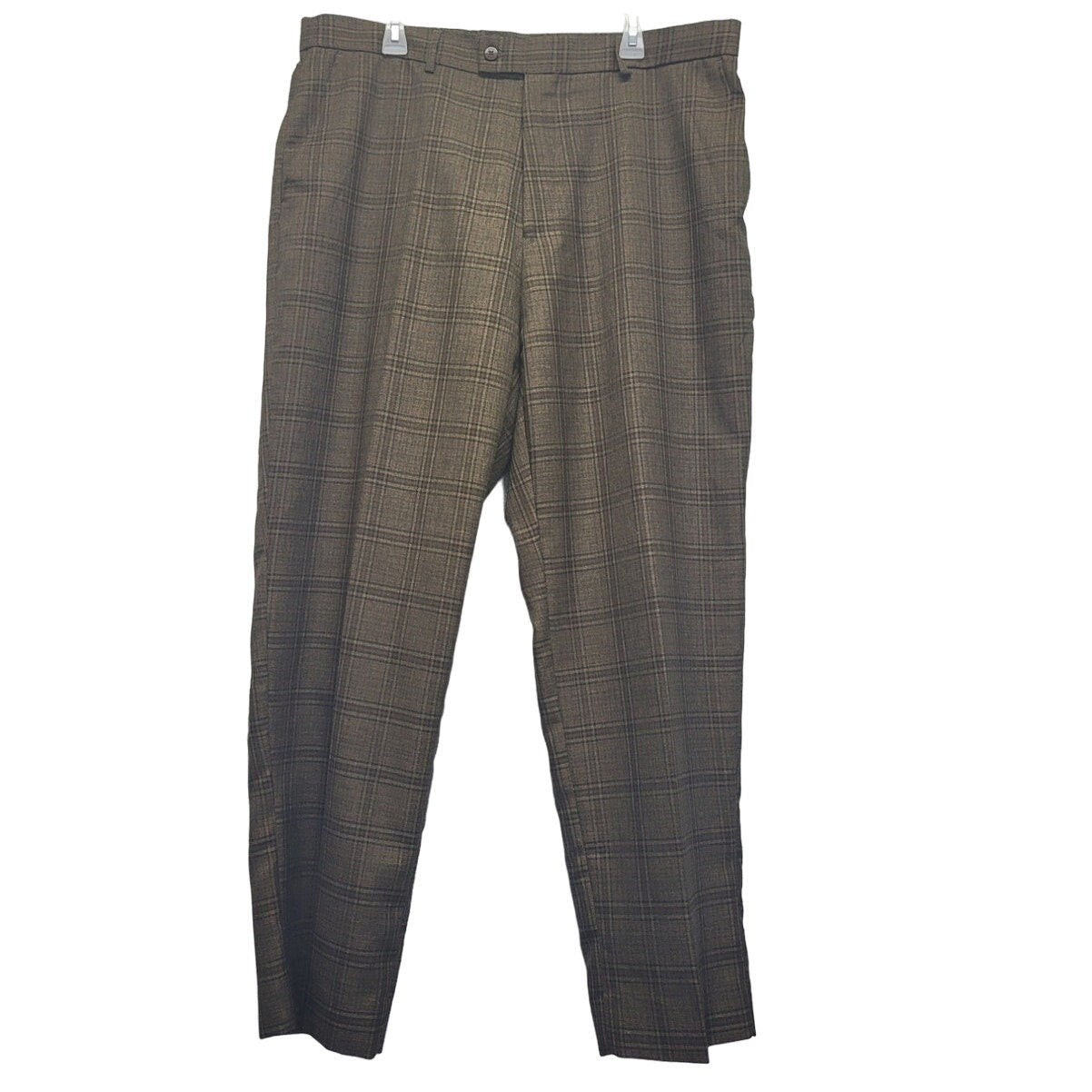 Stacy Adams Mens 42X32 100% Rayon Plaid Multi Pocket Flat Front Dress Pants