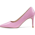 Elisabet Tang Womens Size 8 Pink 3" High Heel Pointy Toe Slide On Pumps Shoes