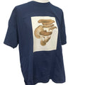 Hand Printed Upcycled XL Pleurotus Spodoleucus Oyster Mushroom Short Sleeve Tee