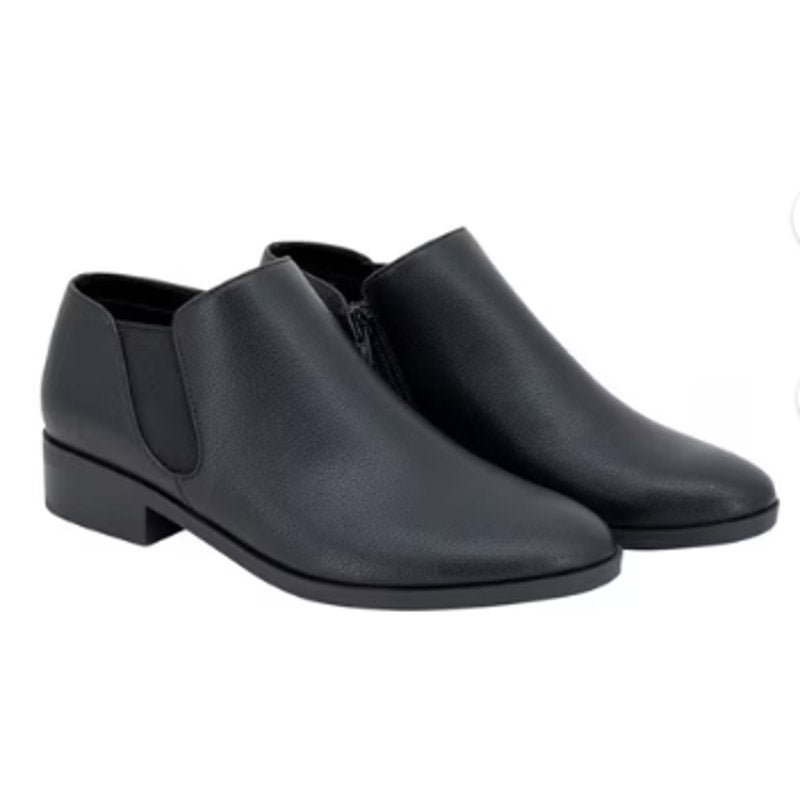 New in Box Kensie Womens Size 6.5 Black Faux Leather Sammy Ankle Booties Boots