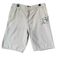 Men's Billabong Mens Size 34 PolyCotton Beige Plaid Print Shorts w Pockets