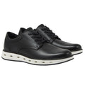 New In Box Lands End Mens Size 10 Black Faux Leather Lace Up Sport Oxford Shoes