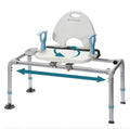 Open Box ELENKER Heavy Duty Sliding Shower Chair with Swivel Seat, Rotating Sliding Bathtub Transfer Bench and Bath Safety Seat with Non-Slip Suction