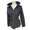 Old Navy Womens Medium Long Sleeve Leopard Spot 1/4 Zip Fleece Pullover Sweater