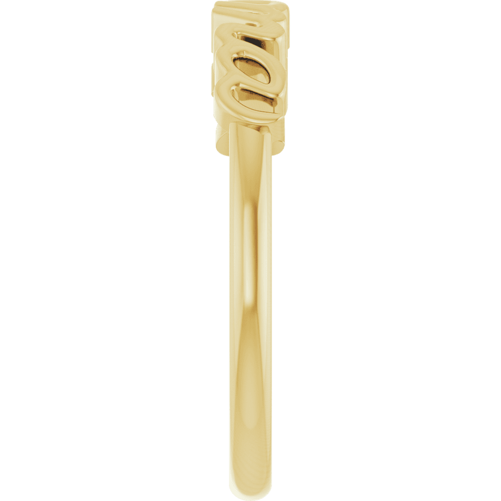 Mama Script Ring