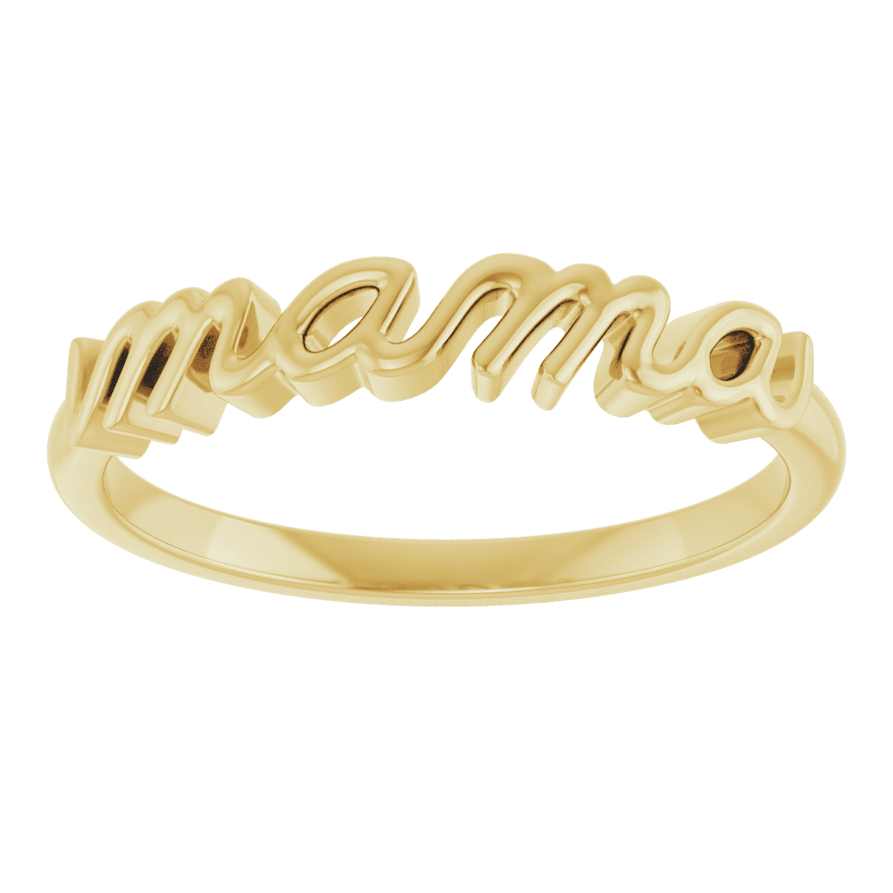 Mama Script Ring
