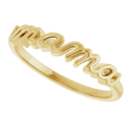 Mama Script Ring