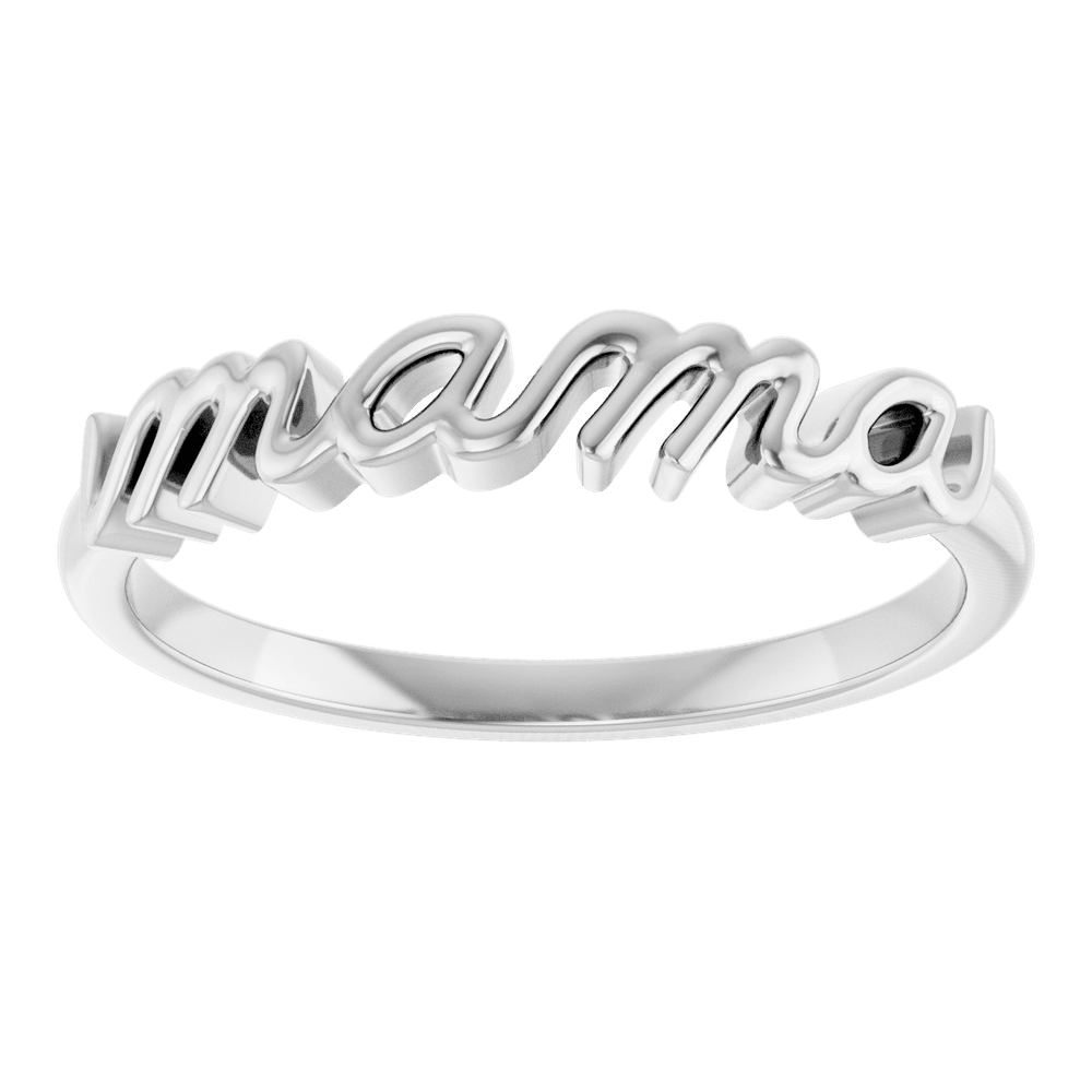 Mama Script Ring