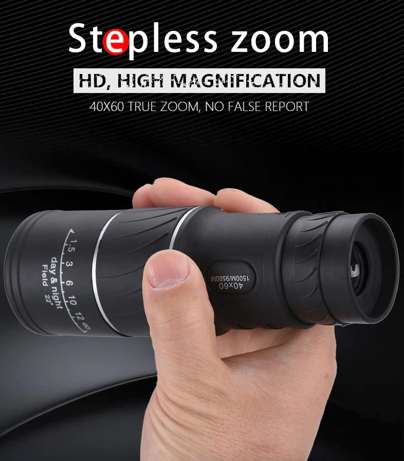 40X60 Monocular Binoculars With Night Vision BAK4 Prism High Power