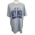 Hand Printed Upcycled Womens Large In My Boy Mom Era Short Sleeve Tee Shirt