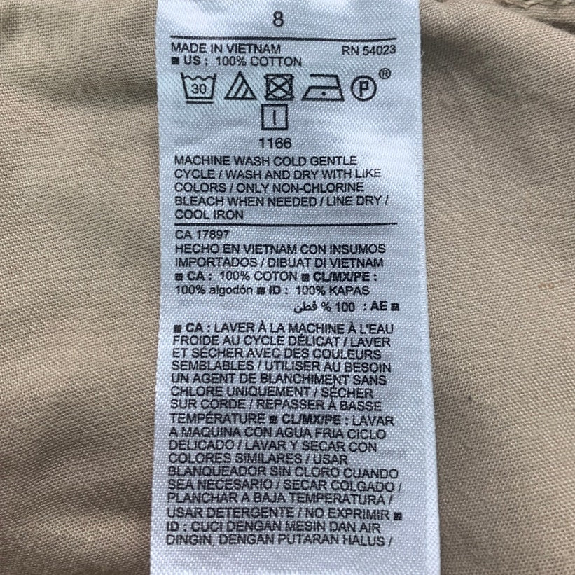 Old Navy Womens Size 8 100% Cotton Long Bermuda Shorts w Pockets