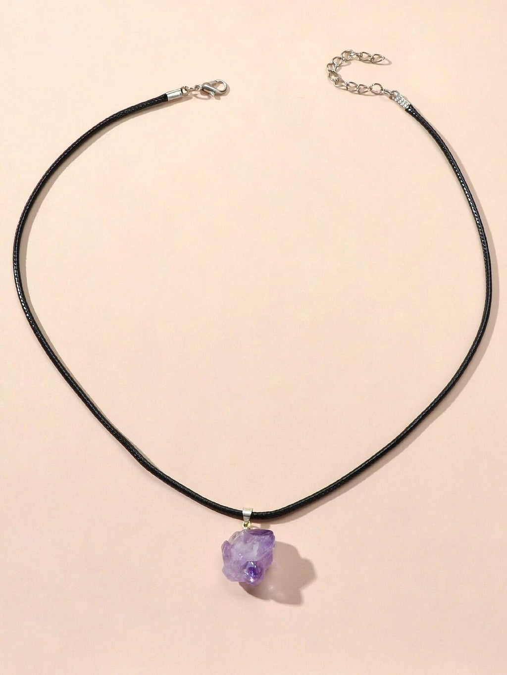 Purple Stone Jewellery 100% Natural Amethyst Quartz Crystal Charm