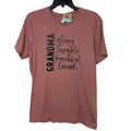 New Hand Printed Womens Medium Grandma Strong Capable Loved Short Sleeve T Shirt