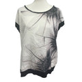 Apt 9 Womens Large Graphic Floral Flower Print Short Sleeve Scoop Neck Blouse