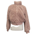 Love Tree Womens Small 100% Polyester Full Zip Long Sleeve Cropped Sherpa Jacket
