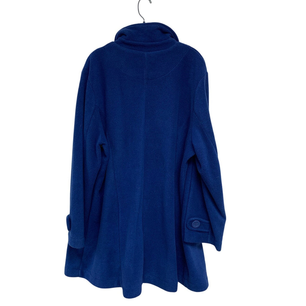 Romans Womens 1X (22/24) 100% Polyester Long Sleeve Button Up Collared Coat