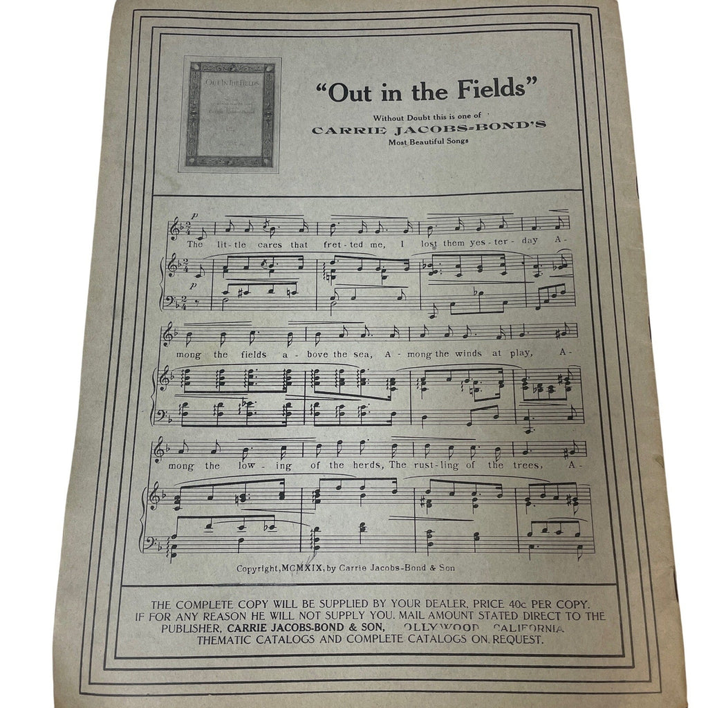 Antique 1901 Seven Songs As Unpretentious Wild Rose Jacobs-Bond Sheet Music Book