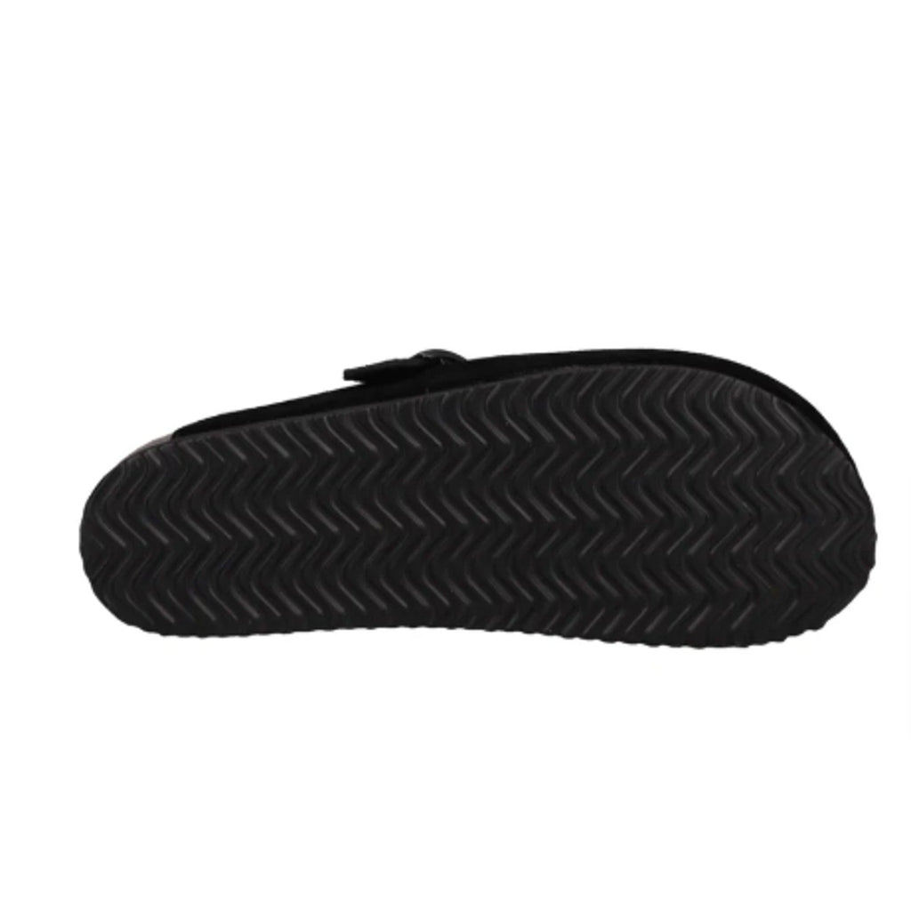 New In Box Khombu Mens Size 10 Black Faux Suede Damian Cork Slide On Mule Shoes