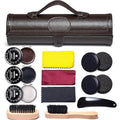 Yuet 12 Piece Carrying Case Brushes Polish Shoe Shine Cleaning Care Kit