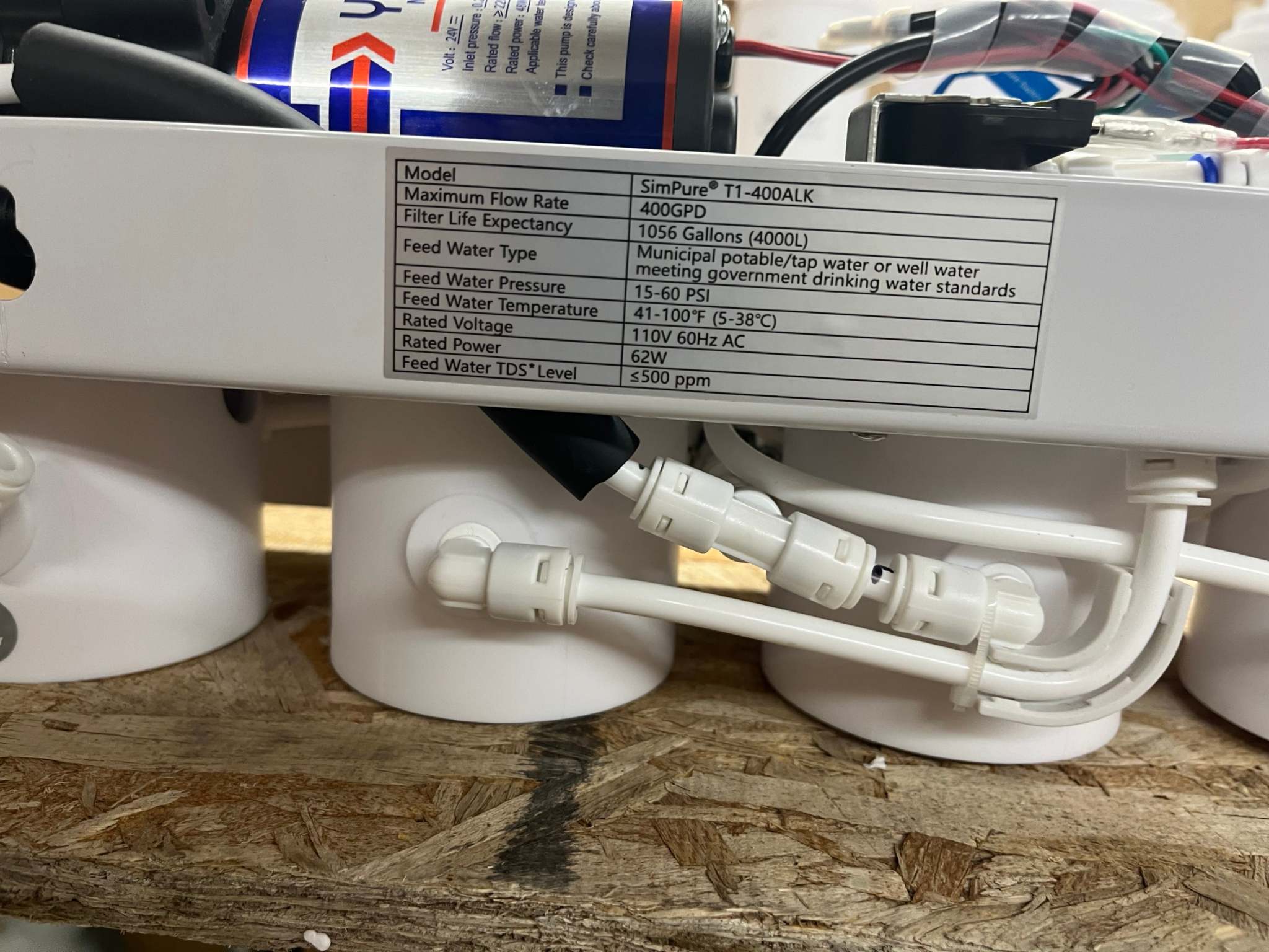 USED LIKE NEW SimPure Alkaline UV Reverse Osmosis System, NSF/ANSI 58 Certified, Tankless RO Water Filter System 400 GPD, pH+ Remineralization Water Filtration Unde