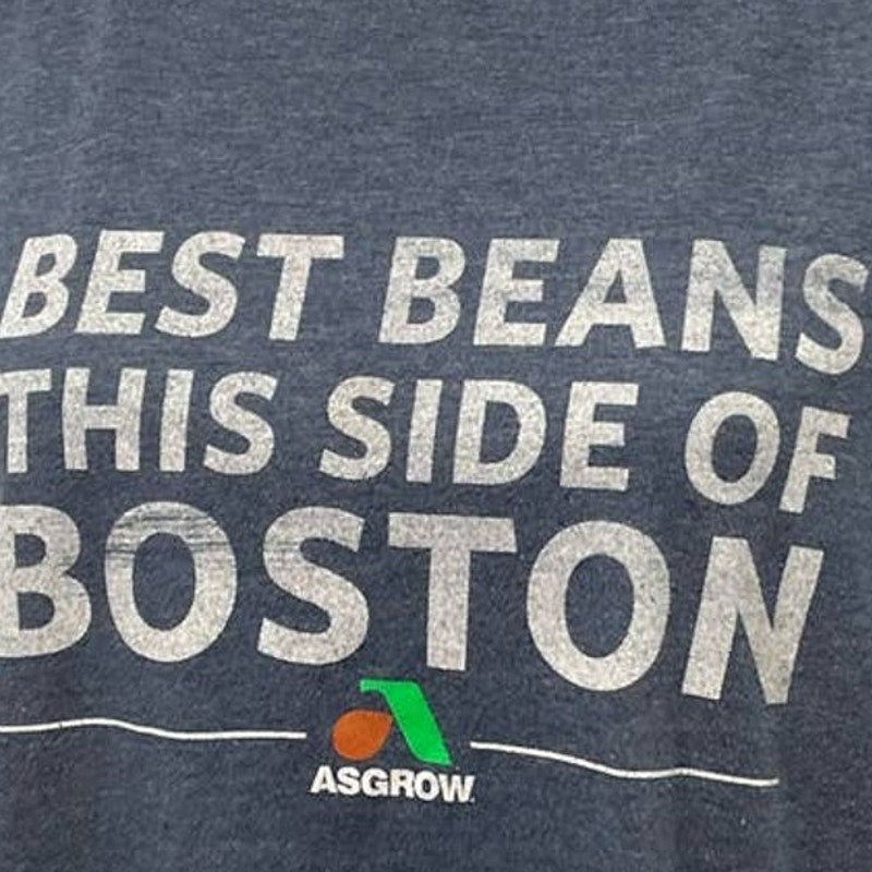 Asgrow Mens Large Best Beans This Side of Boston Short Sleeve Crew Neck Tee