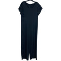 H by Halston Womens Medium Black Short Lace Sleeve Back Zip PolyBlend Jumpsuit