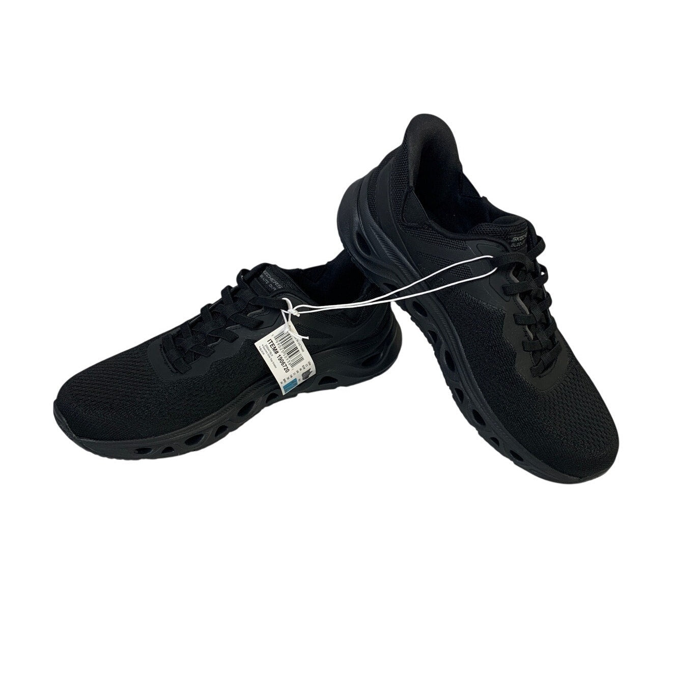 New In Box Skechers Mens Size 12 Black Mesh Hands Free Swift Fit Athletic Shoes