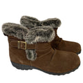 New In Box Khombu Womens Size 9 Brown Lindsey Boot Faux Suede Side Zip Shoes