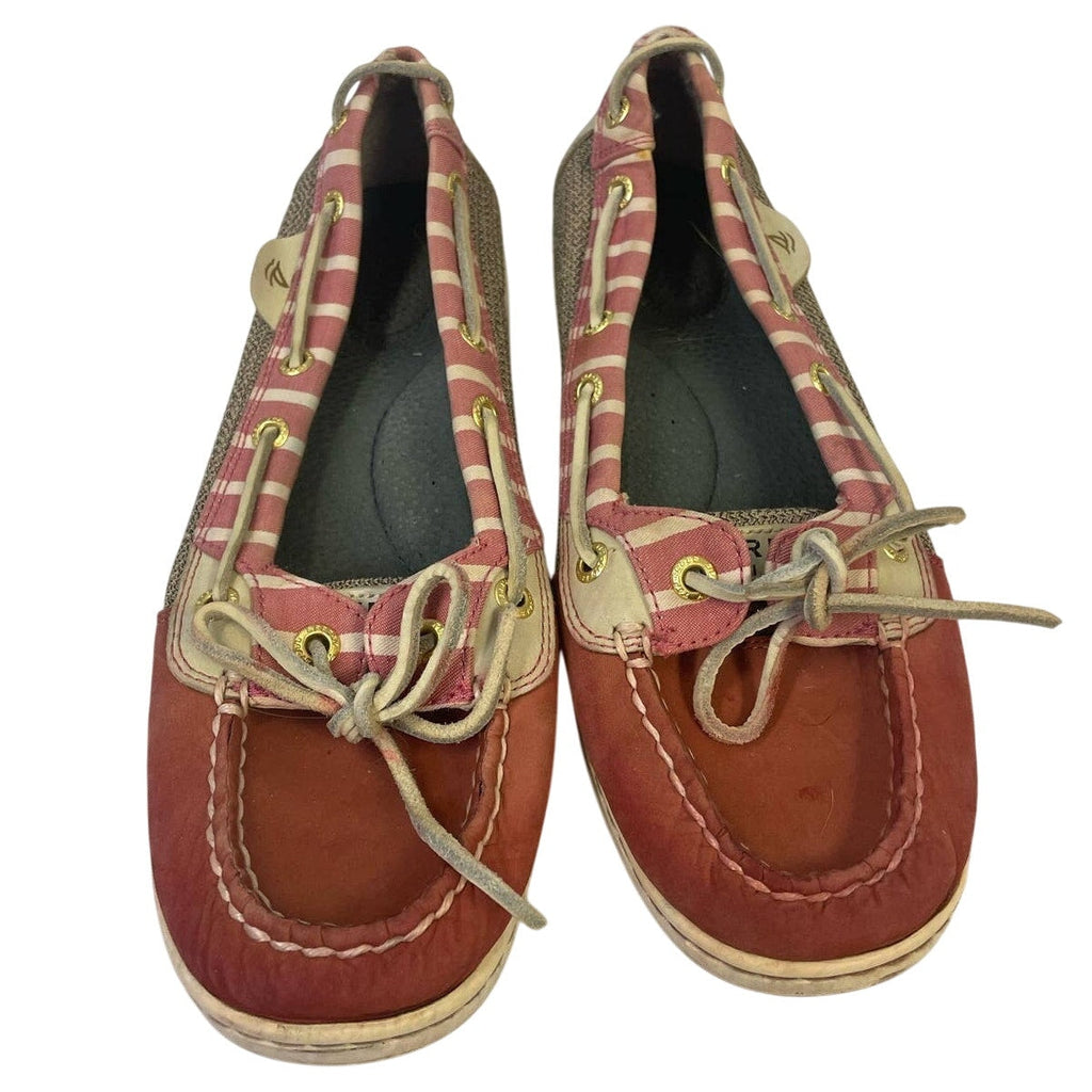 Sperry Top Sider Womens Size 8 Leather Side Laced Boat Shoes Slide On Loafers