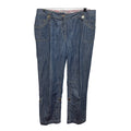 JMS Womens Size 18W 100% Cotton Roll Up Leg Lightweight Denim Blue Jeans