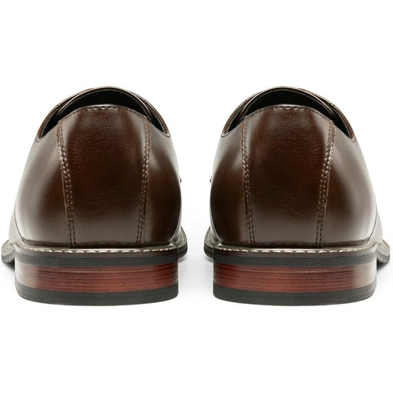 Bruno Marc Mens Size 8.5 Brown Classic Modern Formal Oxford Lace Up Dress Shoes