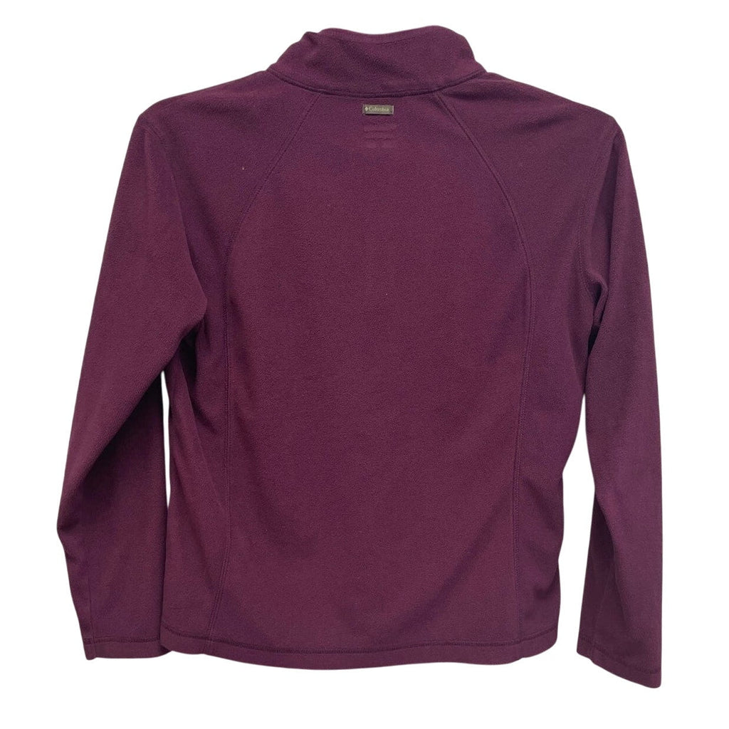 Columbia Womens Large 100% Polyester Long Sleeve 1/4 Zip Purple Fleece Pullover