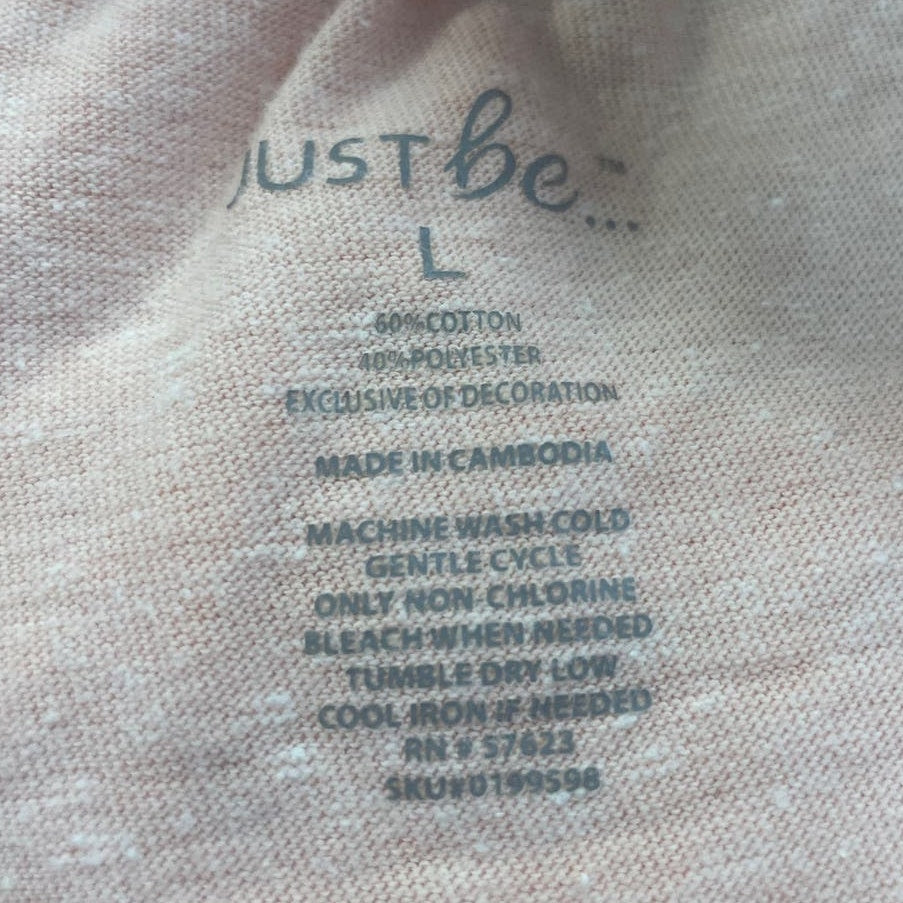 Just Be Womens Large PolyCotton Elastic Drawstring Waist Yoga Sweatpants