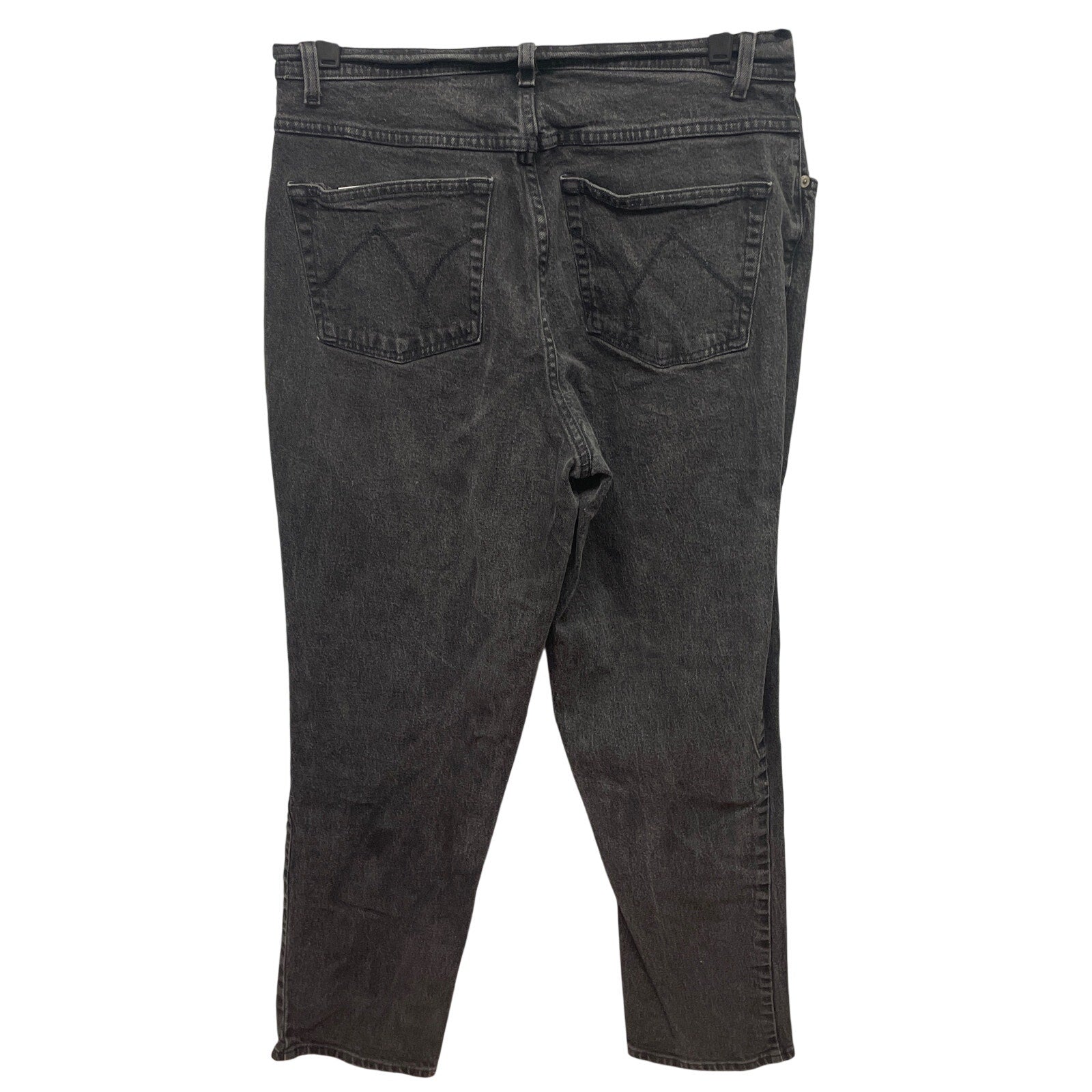JMS Womens Size 16W Stretch Cotton Straight Leg Faded Long Black Denim Jeans