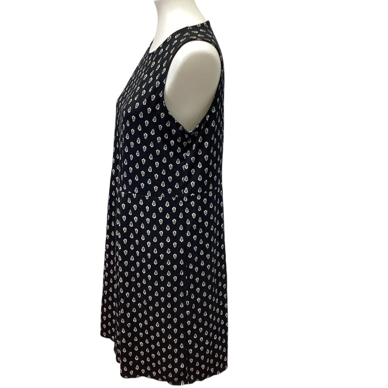 J Jill Wearever Collection Medium Sleeveless Stretchy Fit & Flare Floral Dress