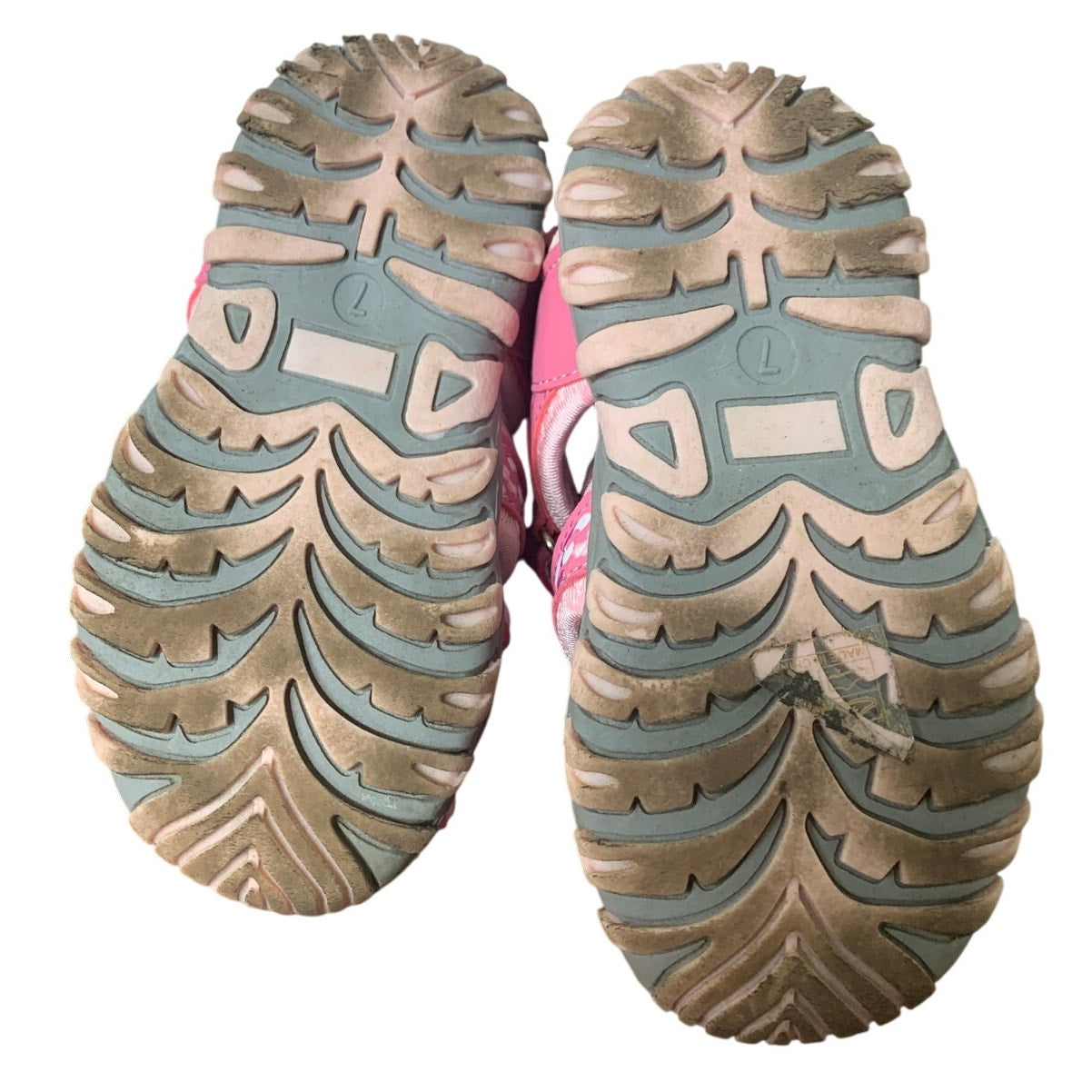Apakowa Little Girls Size 7 Pink Butterfly Closed Toe Sport Beach Sandals