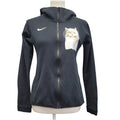 Hand Printed Upcycled Womens Small Nike Kitten Cat Long Sleeve Full Zip Jacket