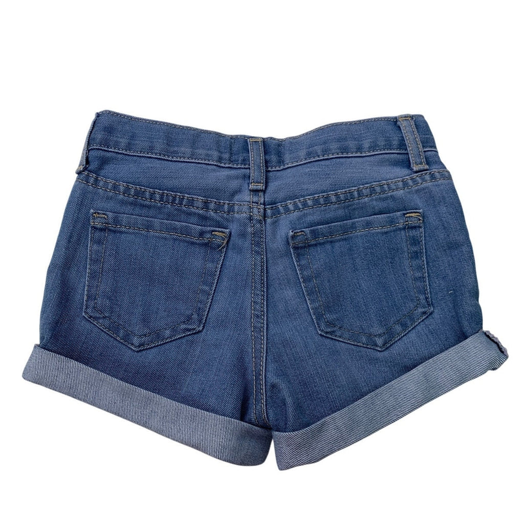 The Children's Place Girls Size 4 Short Sleeve Polo Shirt Denim Midi Shorts