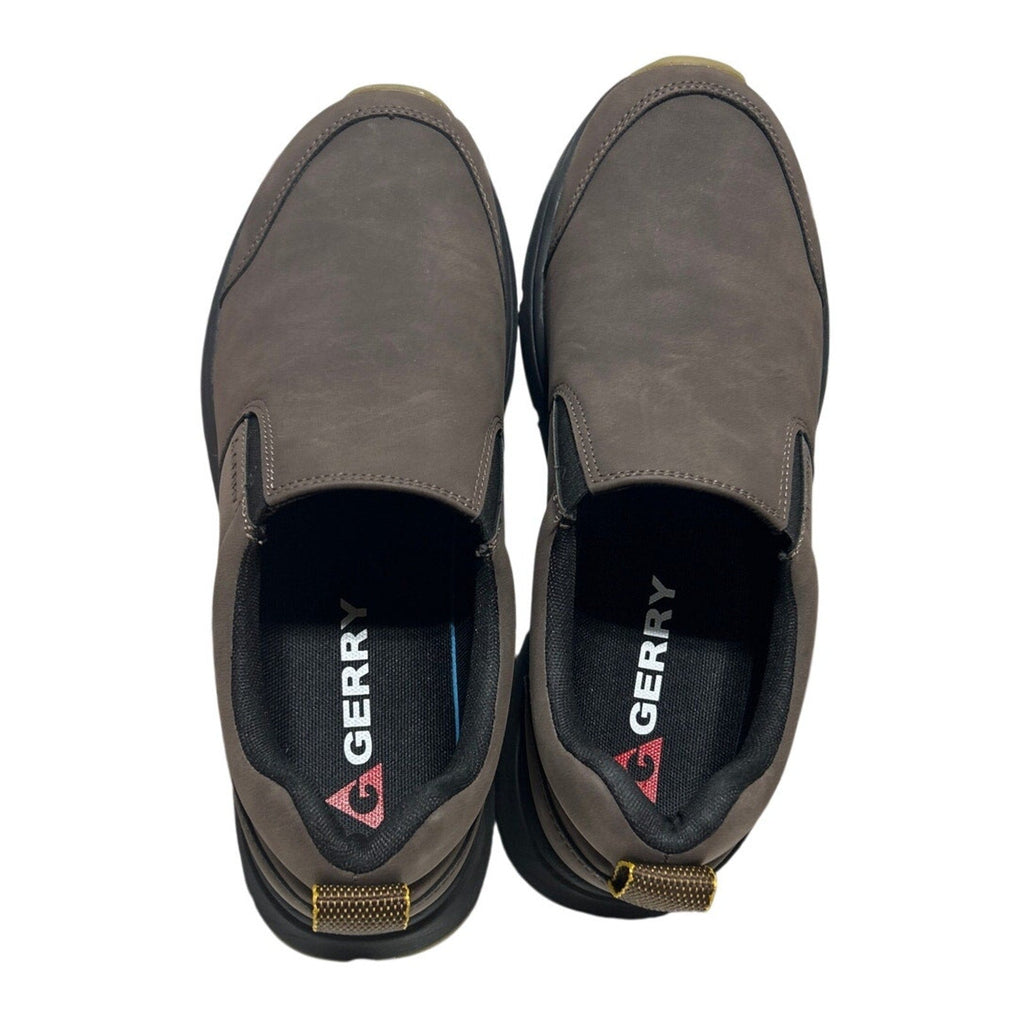 New In Box Gerry Mens Size 13 Brown Faux Leather Slide On Moc II Sneakers Shoes