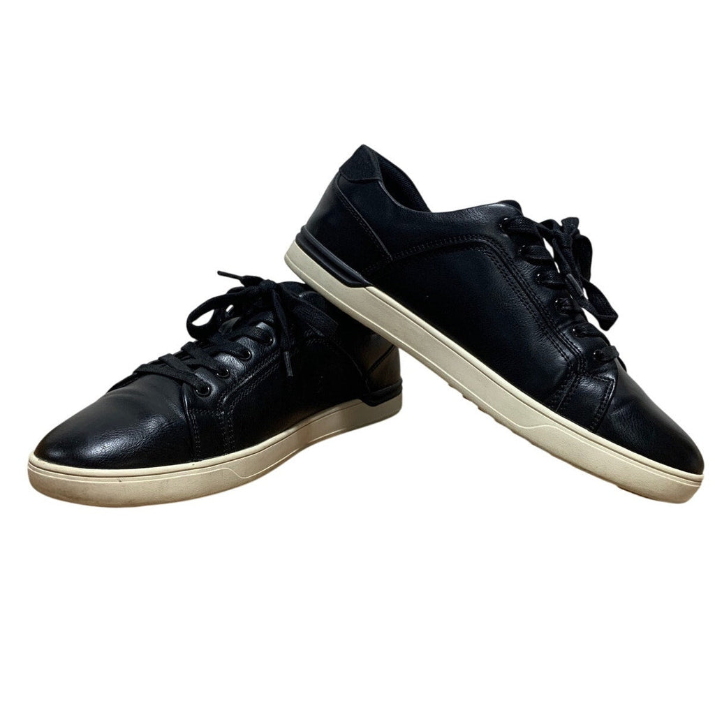 Bruno Marc Mens Size 10 Black Sneakers Lace Up Round Closed Toe Low Top Shoes