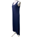 Old Navy Womens Medium Navy Blue Straight Sleeveless V Neck High Low Midi Dress