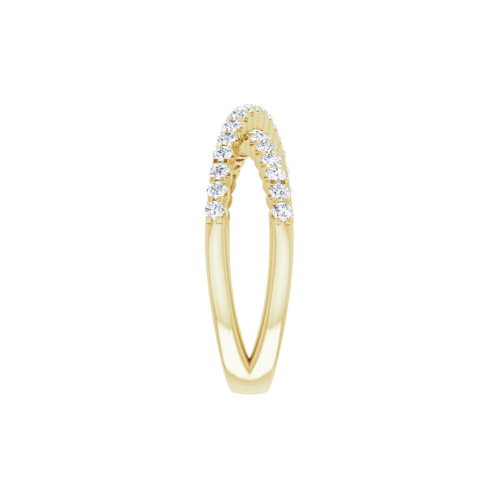 Valérie 14K Gold Diamond Criss-Cross Ring