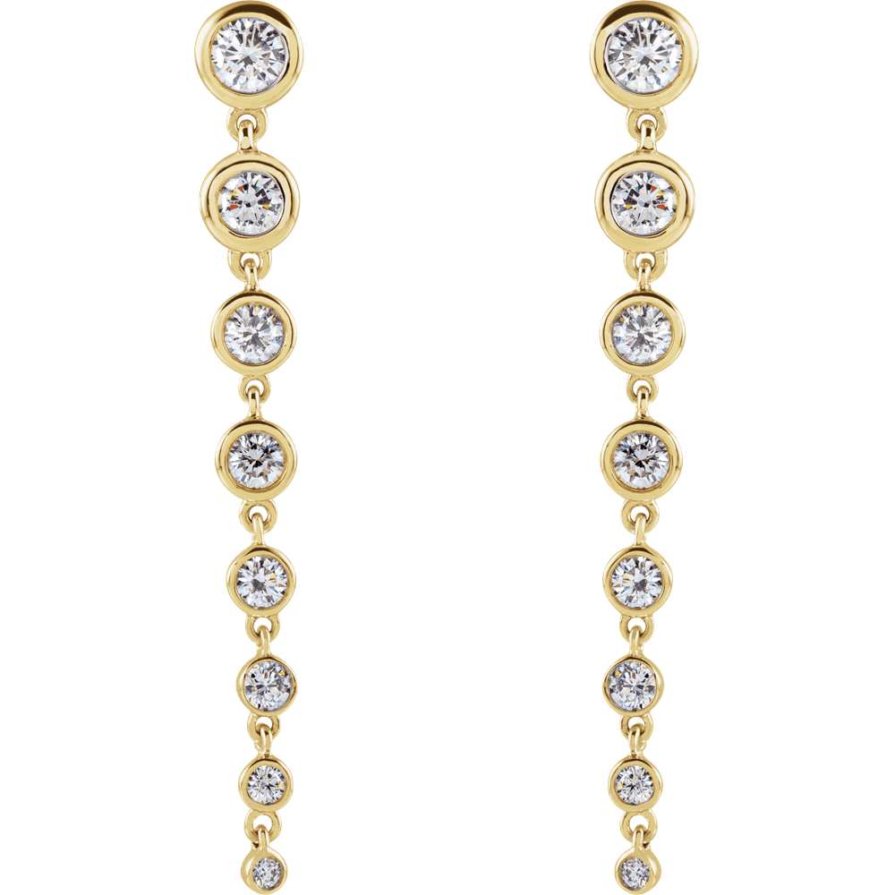 Élora 14K Gold Diamond Drop Earrings