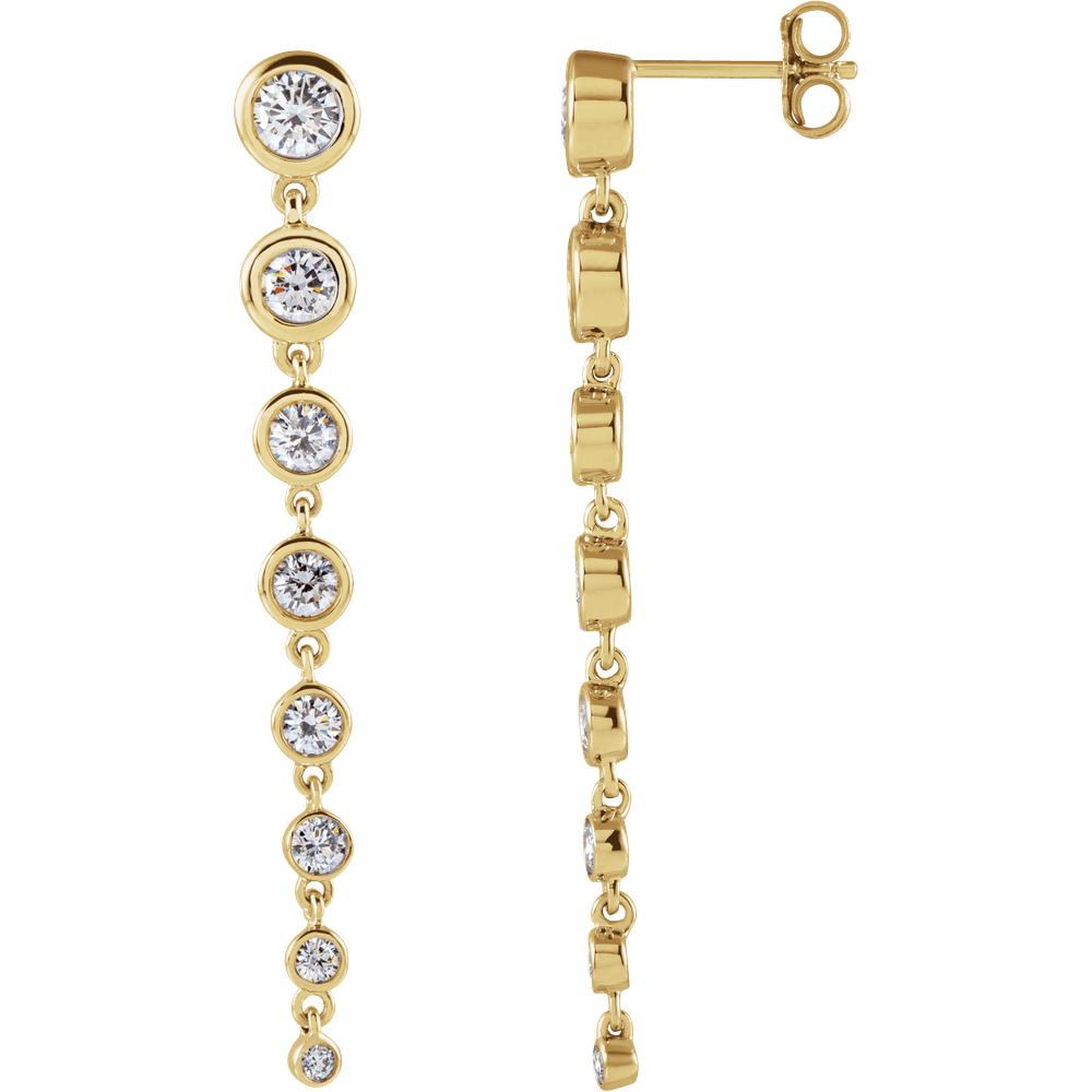 Élora 14K Gold Diamond Drop Earrings