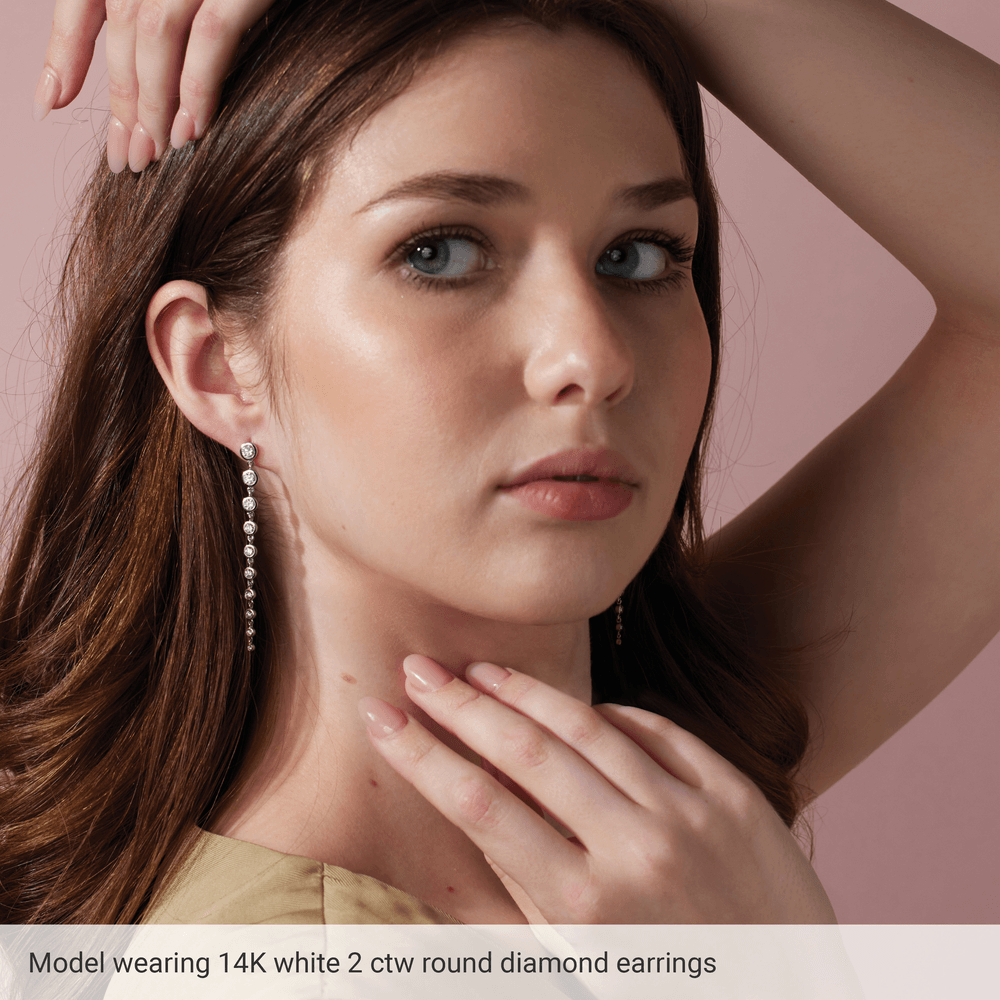 Élora 14K Gold Diamond Drop Earrings