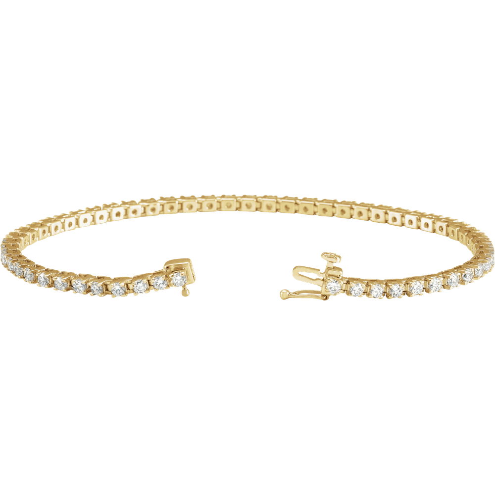 Diamond Tennis Bracelet 3 CTW, 14K White Gold – Élysia