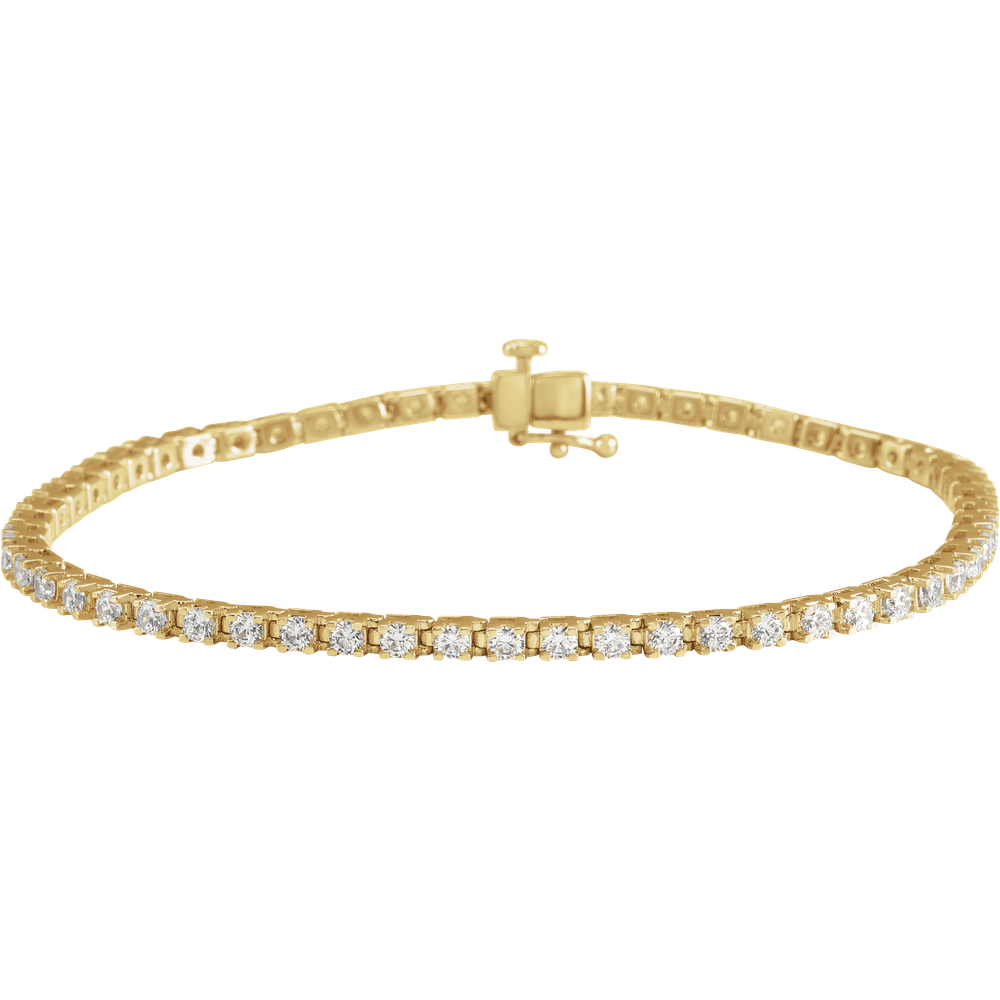 Diamond Tennis Bracelet 3 CTW, 14K White Gold – Élysia