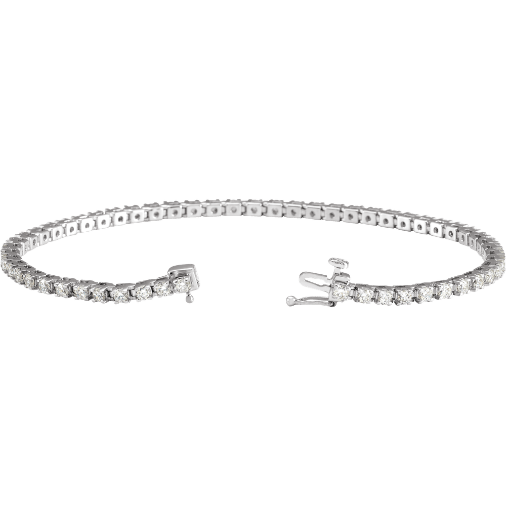 Diamond Tennis Bracelet 3 CTW, 14K White Gold – Élysia